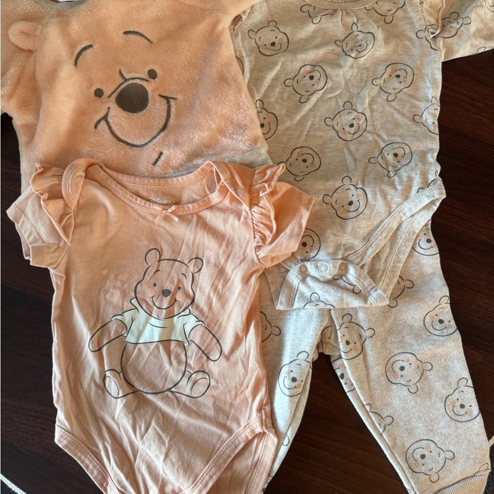 Disney Winnie the Pooh Kids outfit bundle - Pink and Cream